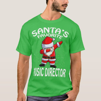 Santas Favoriete Muziek Regisseur Kerstmis T-shirt