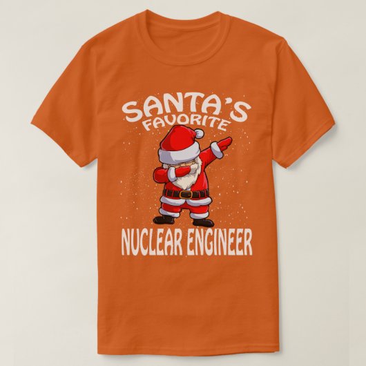Santas Favoriete Nucleair Engineer Kerst T-shirt (Design voorkant)