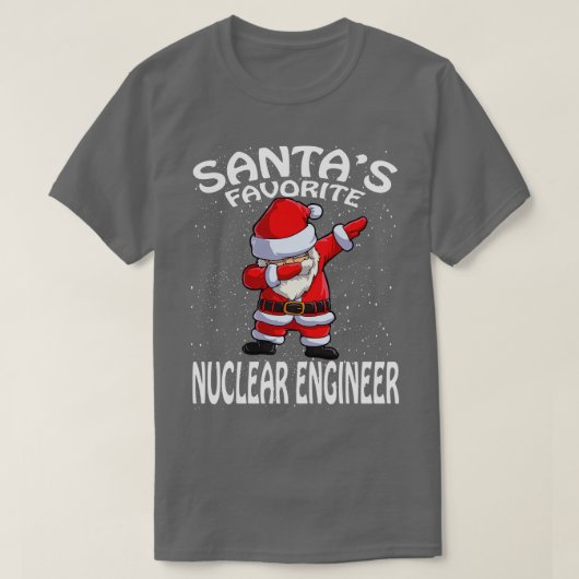 Santas Favoriete Nucleair Engineer Kerst T-shirt (Design voorkant)