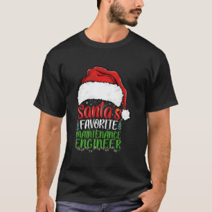 Santa's favoriete onderhoudsingenieur Funny Christ T-shirt