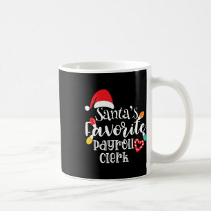 Santa's Favoriete Payroll Clerk Christmas Lights S Koffiemok