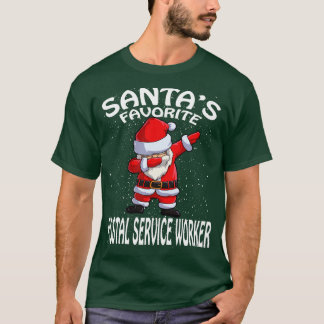 Santas Favoriete Postdienst Arbeider Kerstmis T-shirt