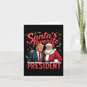 Santa's Favoriete President Christmas Funny Trump Kaart