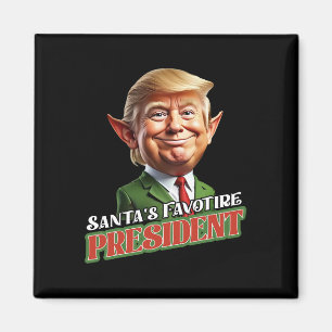 Santa's Favoriete President Donald Trump Elf Chris Magneet
