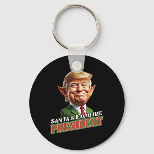 Santa's Favoriete President Donald Trump Elf Chris Sleutelhanger