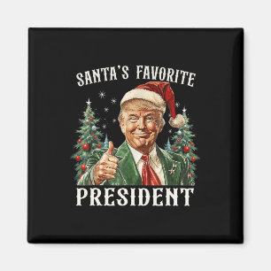 Santa's Favoriete President Funny Trump Christmas  Magneet