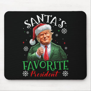 Santa's Favoriete President Funny Trump Christmas  Muismat