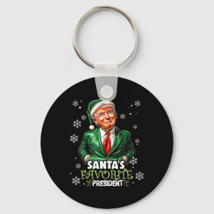Santa's Favoriete President Funny Trump Christmas Sleutelhanger