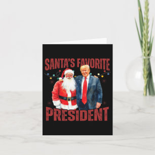 Santa's Favoriete President Trump Christmas Santa  Kaart