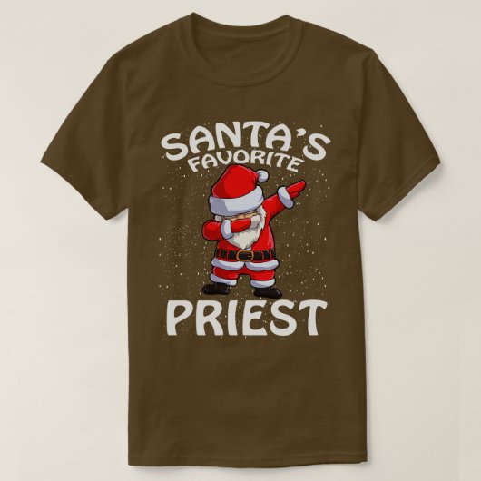 Santas Favoriete priester Kerstmis T-shirt (Design voorkant)