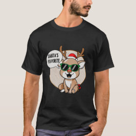 Santa's Favoriete" Rendieren Karakter T-shirt
