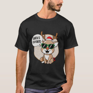 Santa's Favoriete" Rendieren Karakter T-shirt