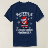 Santas Favoriete Restaurant General Manager Christ T-shirt (Design voorkant)