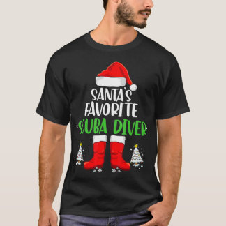 Santa's favoriete Scuba-duikersfamilie die overeen T-shirt