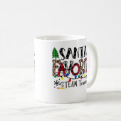 Santa's favoriete STEAM-leraar Funny Kerstmis Buf Koffiemok (Voorkant rechts)