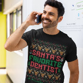 Santa's favoriete Tandarts Lelijke Kerstmis Custom Tri-Blend Shirt