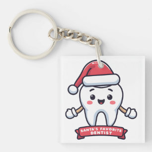 Santa's favoriete tandarts Schattige Tooth Christm Sleutelhanger