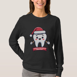 Santa's favoriete tandarts Schattige Tooth Christm T-shirt