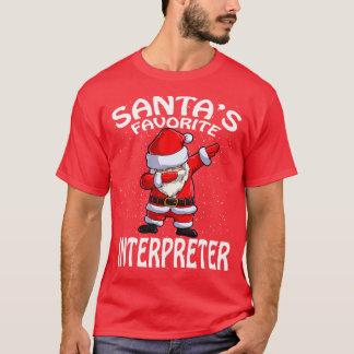 Santas Favoriete Tolk Kerstmis T-shirt