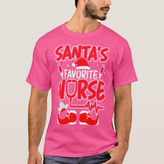 Santas Favoriete Verpleegster Kerstmis TShirt jong