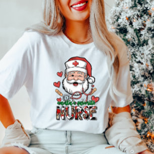 Santa's favoriete verpleegster t-shirt
