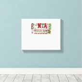 Santa's favoriete verpleegster, vrolijke verpleegs canvas afdruk (Insitu (Houten vloer))