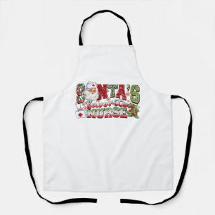 Santa's favoriete verpleegster, vrolijke verpleegs schort