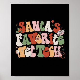 Santa's Favoriete Veterinaire Technicus Kerstmis V Poster