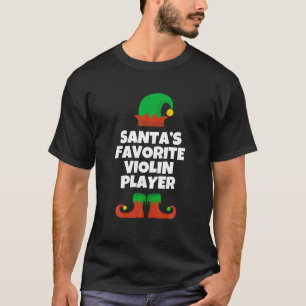 Santa's Favoriete Vioolspeler Kerst Pet Grappig T-shirt