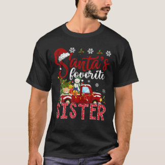 Santa's favoriete zuster Funny Kerstkerstkerstkers T-shirt
