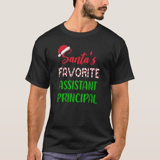 Santas Favorite Assistant Principal     Chritsmas T-shirt (Voorkant)
