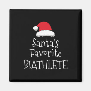 Santas Favorite Biathlete - Christmas Funny Biathl Magneet