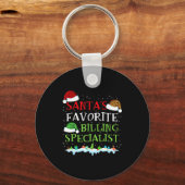 Santa's Favorite Billing Specialist Fun Christmas  Sleutelhanger (Voorkant)
