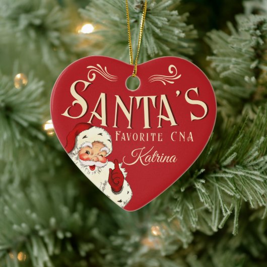 Santa's Favorite CNA Christmas Ornament (Boom)
