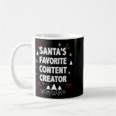 Santa's Favorite Content Creator Funny Christmas P Koffiemok (Links)