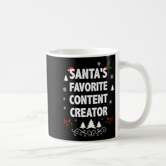 Santa's Favorite Content Creator Funny Christmas P Koffiemok (Rechts)