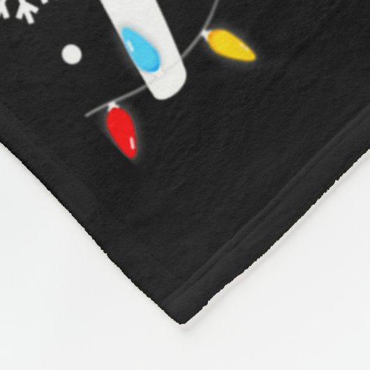 Santa's Favorite Dance Teacher Shirt Funny Christm Fleece Deken (Hoek)