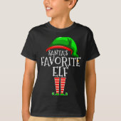 Santa's Favorite Elf Group Matching Family Christm T-shirt (Voorkant)