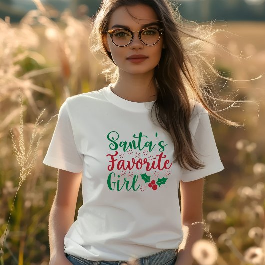 SANTA'S FAVORITE GIRL T-SHIRT