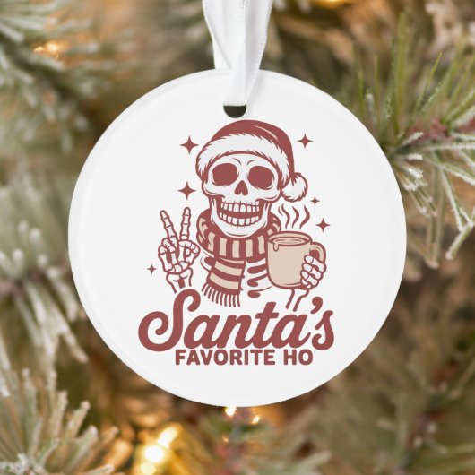 Santa's Favorite Ho Skeleton Snarky Christmas  (Arbre)