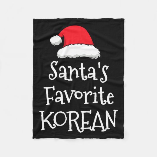 Santas Favorite Korean Christmas Funny Xmas Pajama Fleece Deken (Voorkant)