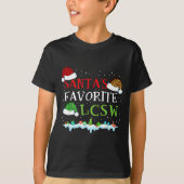 Santa's Favorite Lcsw Fun Christmas T-shirt (Voorkant)
