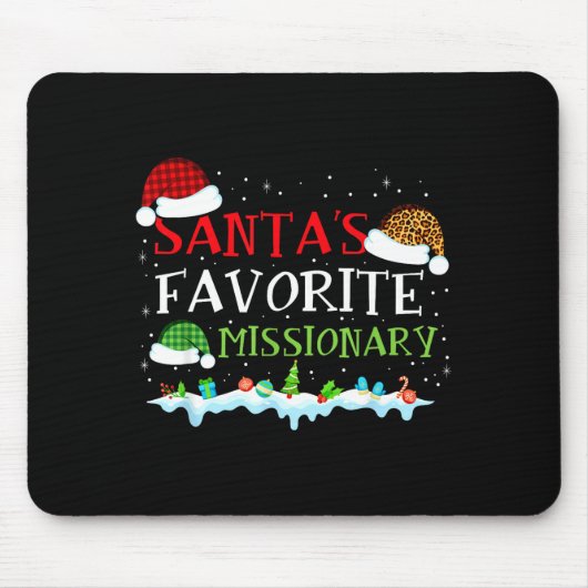 Santa's Favorite Missionary Fun Christmas  Muismat (Voorkant)