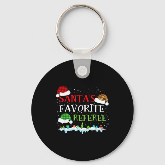 Santa's Favorite Referee Fun Christmas  Sleutelhanger (Voorkant)