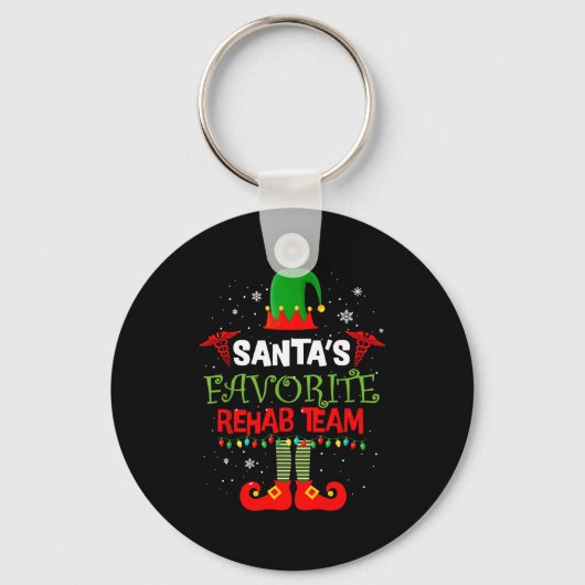 Santa's Favorite Rehab Team Elf Physical Therapy C Sleutelhanger (Voorkant)
