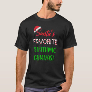 Santas Favorite Rhythmic Gymnast Gymnastics Chri T-shirt