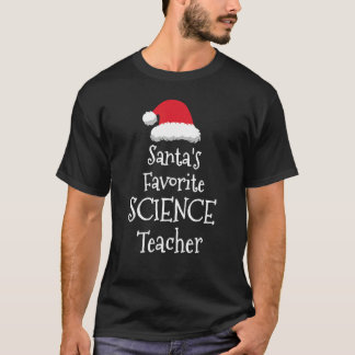 Santas Favorite Science Teacher Christmas T-shirt