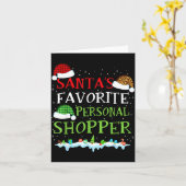 Santa's Favorite Shopper Fun Christmas Consultant Kaart (Gele Bloem)