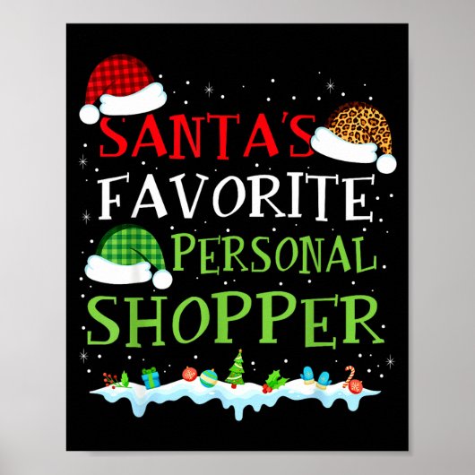 Santa's Favorite Shopper Fun Christmas Consultant  Poster (Voorkant)