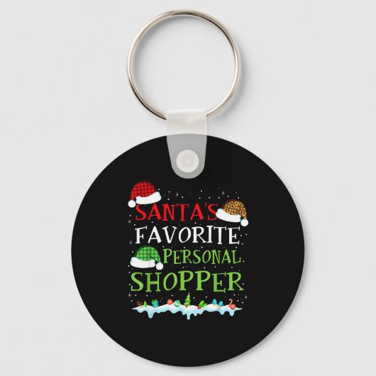 Santa's Favorite Shopper Fun Christmas Consultant Sleutelhanger (Voorkant)